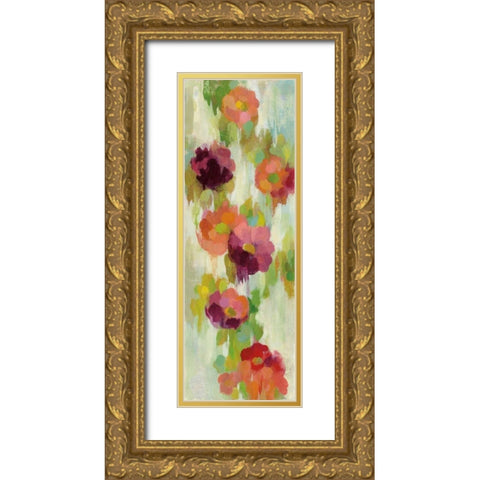 Coral and Emerald Garden II Gold Ornate Wood Framed Art Print with Double Matting by Vassileva, Silvia