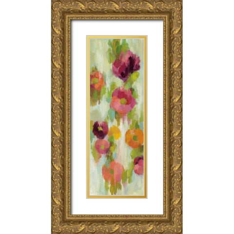 Coral and Emerald Garden III Gold Ornate Wood Framed Art Print with Double Matting by Vassileva, Silvia