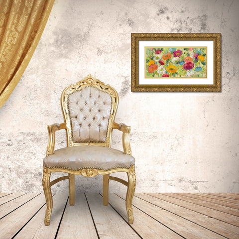 Chartreuse Garden Gold Ornate Wood Framed Art Print with Double Matting by Vassileva, Silvia