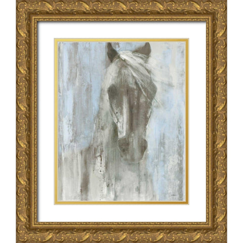 Shadow Light v2 Gold Ornate Wood Framed Art Print with Double Matting by Hristova, Albena