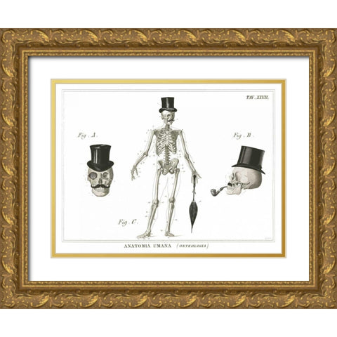 Dandy Bones Gold Ornate Wood Framed Art Print with Double Matting by Schlabach, Sue