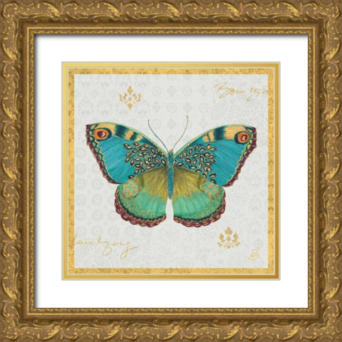 Bohemian Wings Butterfly I Gold Ornate Wood Framed Art Print with Double Matting by Brissonnet, Daphne