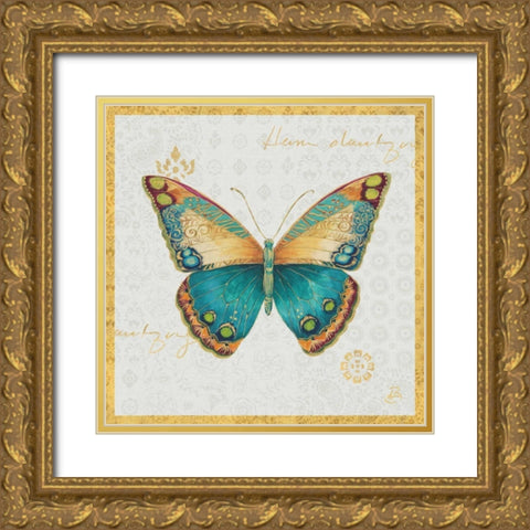 Bohemian Wings Butterfly II Gold Ornate Wood Framed Art Print with Double Matting by Brissonnet, Daphne