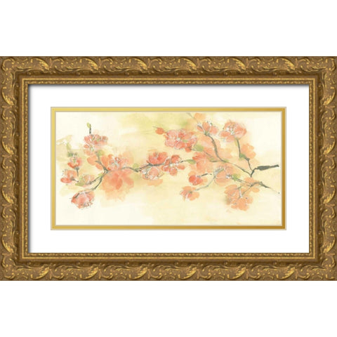 Tinted Blossoms I Gold Ornate Wood Framed Art Print with Double Matting by Paschke, Chris