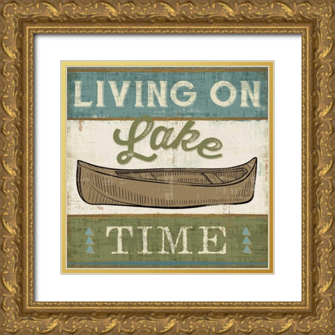 By the Lake II Gold Ornate Wood Framed Art Print with Double Matting by Pela Studio