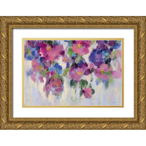 Pink and Blue I Crop Gold Ornate Wood Framed Art Print with Double Matting by Vassileva, Silvia
