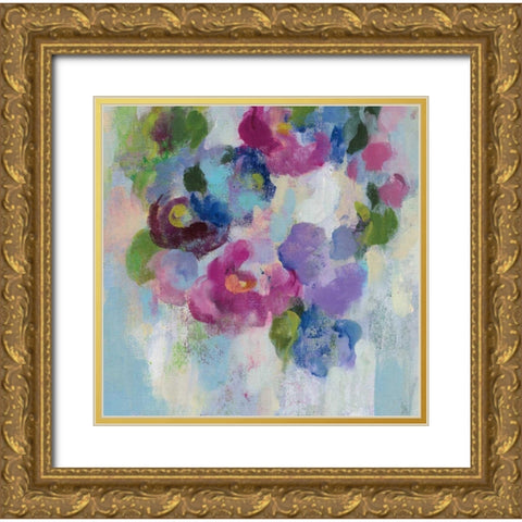 Pink and Blue II Gold Ornate Wood Framed Art Print with Double Matting by Vassileva, Silvia