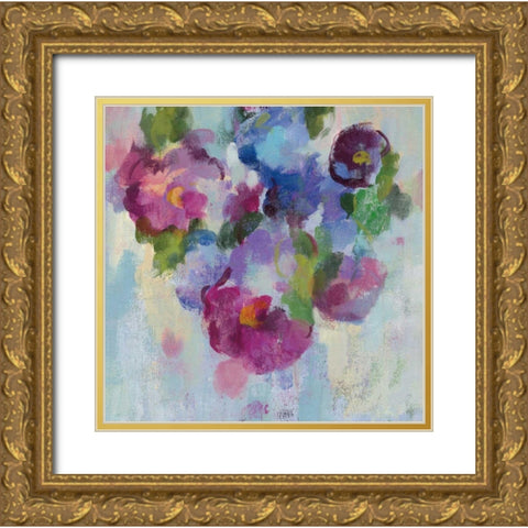 Pink and Blue III Gold Ornate Wood Framed Art Print with Double Matting by Vassileva, Silvia