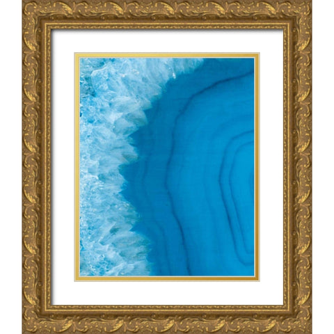 Agate Geode I Gold Ornate Wood Framed Art Print with Double Matting by Wild Apple Portfolio