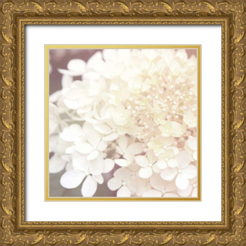 Hydrangea Dream II Gold Ornate Wood Framed Art Print with Double Matting by Marshall, Laura