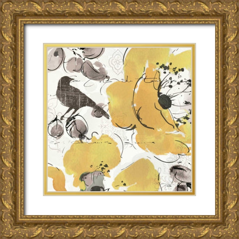 Watercolorful III Gold Ornate Wood Framed Art Print with Double Matting by Pela Studio