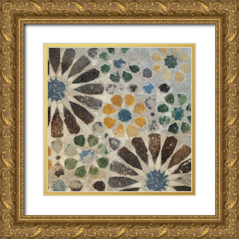 Alhambra Tile II Gold Ornate Wood Framed Art Print with Double Matting by Schlabach, Sue