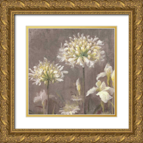 Spring Blossoms Neutral III Gold Ornate Wood Framed Art Print with Double Matting by Nai, Danhui