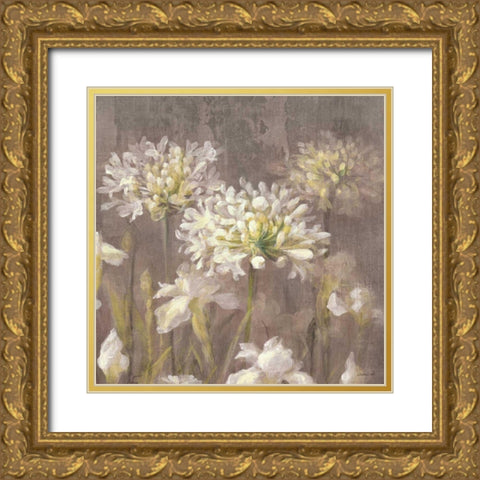 Spring Blossoms Neutral IV Gold Ornate Wood Framed Art Print with Double Matting by Nai, Danhui