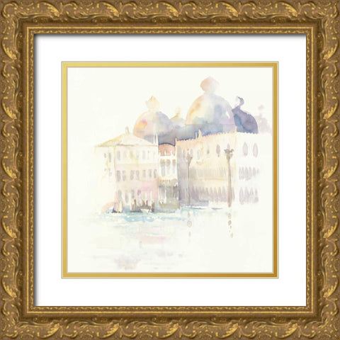 Venice Evening Square Gold Ornate Wood Framed Art Print with Double Matting by Tillmon, Avery