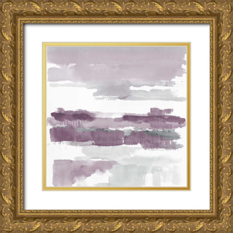 Amethyst Wetlands  Gold Ornate Wood Framed Art Print with Double Matting by Schick, Mike