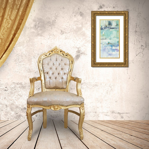North Shore Panel II  Gold Ornate Wood Framed Art Print with Double Matting by Schick, Mike