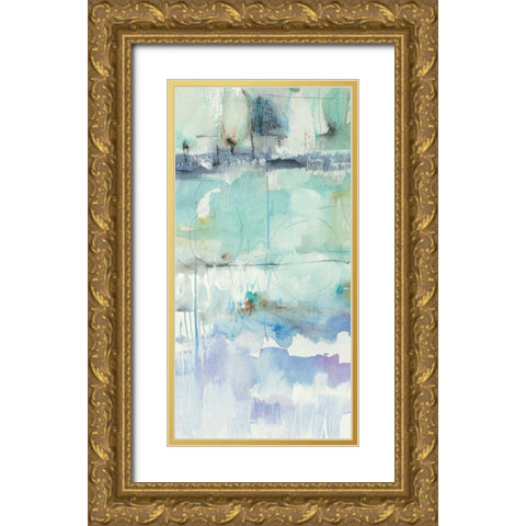 North Shore Panel II  Gold Ornate Wood Framed Art Print with Double Matting by Schick, Mike