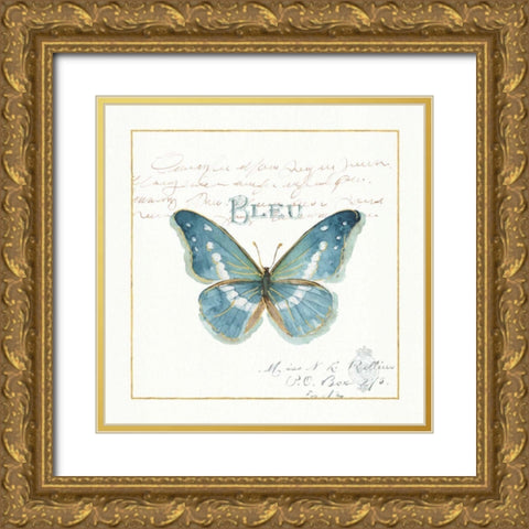 Rainbow Seeds Butterflies V Gold Ornate Wood Framed Art Print with Double Matting by Audit, Lisa