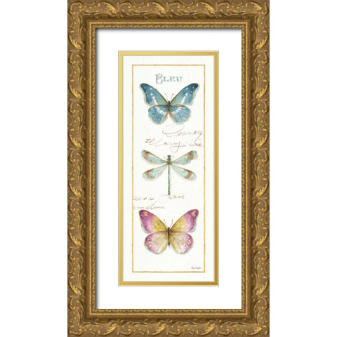 Rainbow Seeds Butterflies I Gold Ornate Wood Framed Art Print with Double Matting by Audit, Lisa