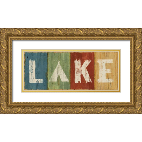 Lake Lodge V Gold Ornate Wood Framed Art Print with Double Matting by Schlabach, Sue