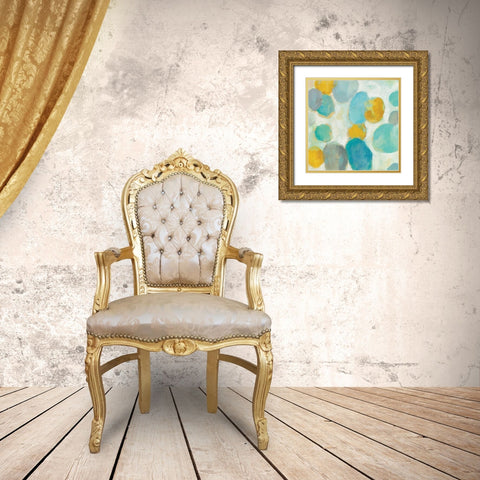 Painted Pebbles III Gold Ornate Wood Framed Art Print with Double Matting by Vassileva, Silvia