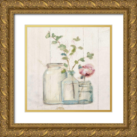 Blossoms on Birch IV Gold Ornate Wood Framed Art Print with Double Matting by Blum, Cheri