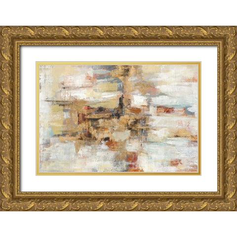 Old Bridge Reminiscence Gold Ornate Wood Framed Art Print with Double Matting by Vassileva, Silvia