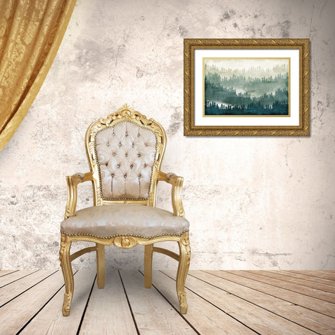 Mountainscape Gold Ornate Wood Framed Art Print with Double Matting by Mullan, Michael