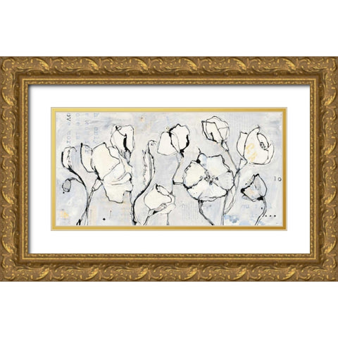 16 Again v.2 Gold Ornate Wood Framed Art Print with Double Matting by Day, Kellie