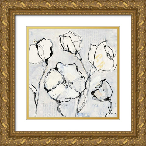 16 Again III Gold Ornate Wood Framed Art Print with Double Matting by Day, Kellie