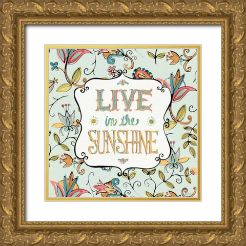 Peace and Paisley I Gold Ornate Wood Framed Art Print with Double Matting by Tavoletti, Anne