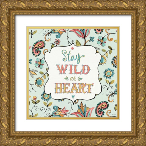 Peace and Paisley II Gold Ornate Wood Framed Art Print with Double Matting by Tavoletti, Anne