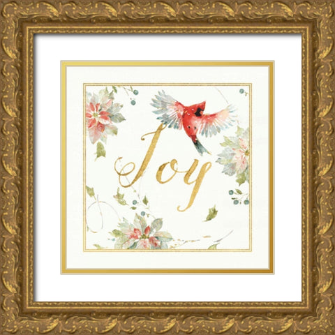 Dancing Bird II Gold Ornate Wood Framed Art Print with Double Matting by Audit, Lisa