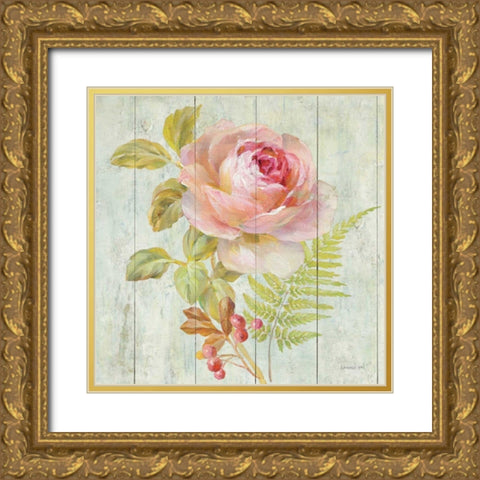 Natural Flora I  Gold Ornate Wood Framed Art Print with Double Matting by Nai, Danhui