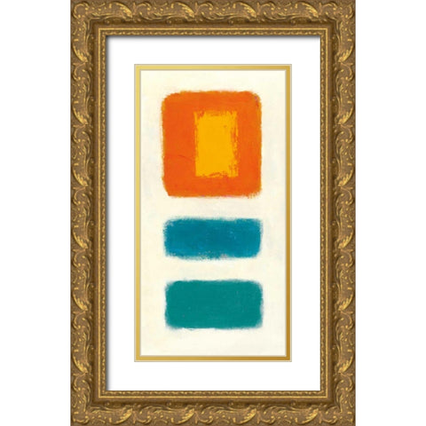 Isole Panel III Gold Ornate Wood Framed Art Print with Double Matting by Schick, Mike