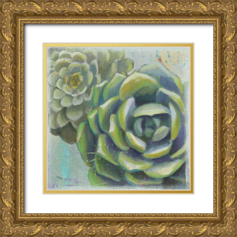 Succulents II Gold Ornate Wood Framed Art Print with Double Matting by Wellington Studio