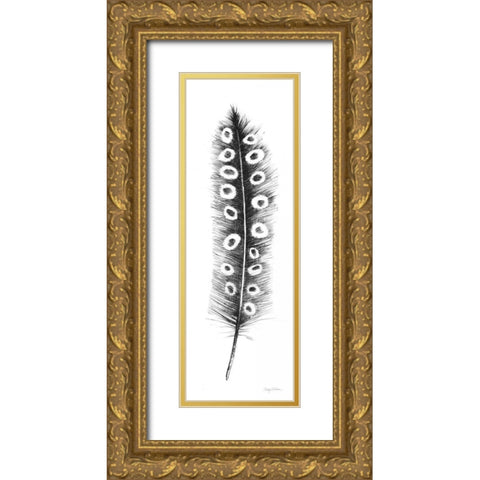 Spirit Feather VIIIa Gold Ornate Wood Framed Art Print with Double Matting by Tillmon, Avery
