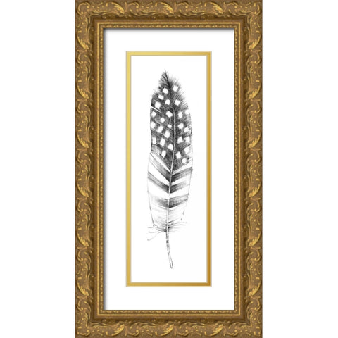 Spirit Feather VIIIb Gold Ornate Wood Framed Art Print with Double Matting by Tillmon, Avery