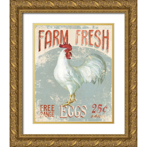 Farm Nostalgia III Gold Ornate Wood Framed Art Print with Double Matting by Nai, Danhui