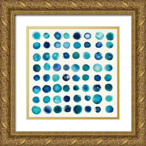 Spot of Rain Gold Ornate Wood Framed Art Print with Double Matting by Novak, Shirley