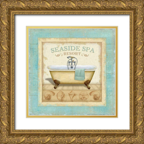 Beach Hotel II Gold Ornate Wood Framed Art Print with Double Matting by Brissonnet, Daphne