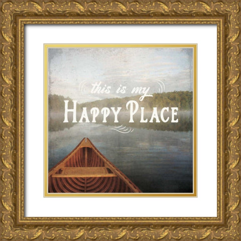 Calm Waters II no Triangles Gold Ornate Wood Framed Art Print with Double Matting by Aiken, Jess