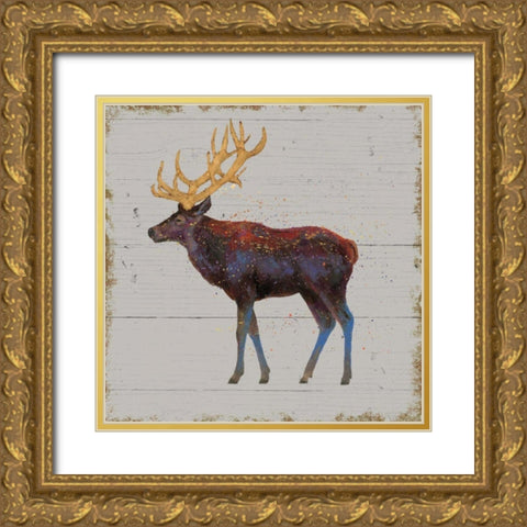 Golden Nature II on Wood Gold Ornate Wood Framed Art Print with Double Matting by Wiens, James