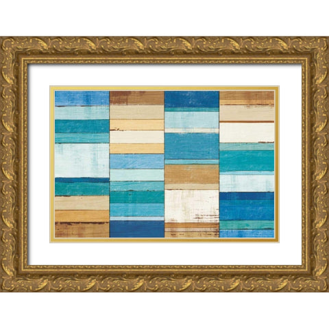 Beachscape I Gold Ornate Wood Framed Art Print with Double Matting by Mullan, Michael
