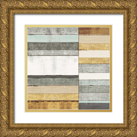 Beachscape II Gold Neutral Gold Ornate Wood Framed Art Print with Double Matting by Mullan, Michael