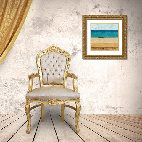 Beachscape III Gold Ornate Wood Framed Art Print with Double Matting by Mullan, Michael