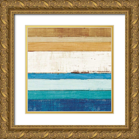 Beachscape IV Gold Ornate Wood Framed Art Print with Double Matting by Mullan, Michael