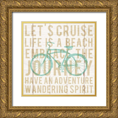 Bon Voyage Cruiser II Gold Ornate Wood Framed Art Print with Double Matting by Mullan, Michael