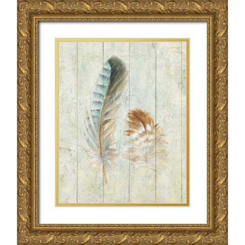 Natural Flora X Gold Ornate Wood Framed Art Print with Double Matting by Nai, Danhui